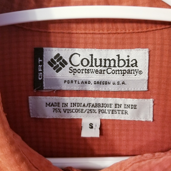Columbia GRT Orange Button-down Shirt - Picture 2 of 7